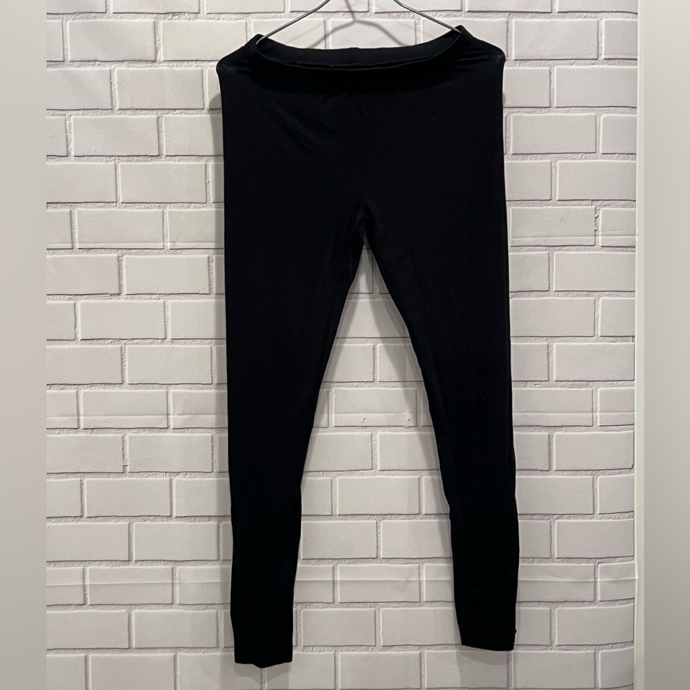 A NEW DAY women black leggings joggers /size L